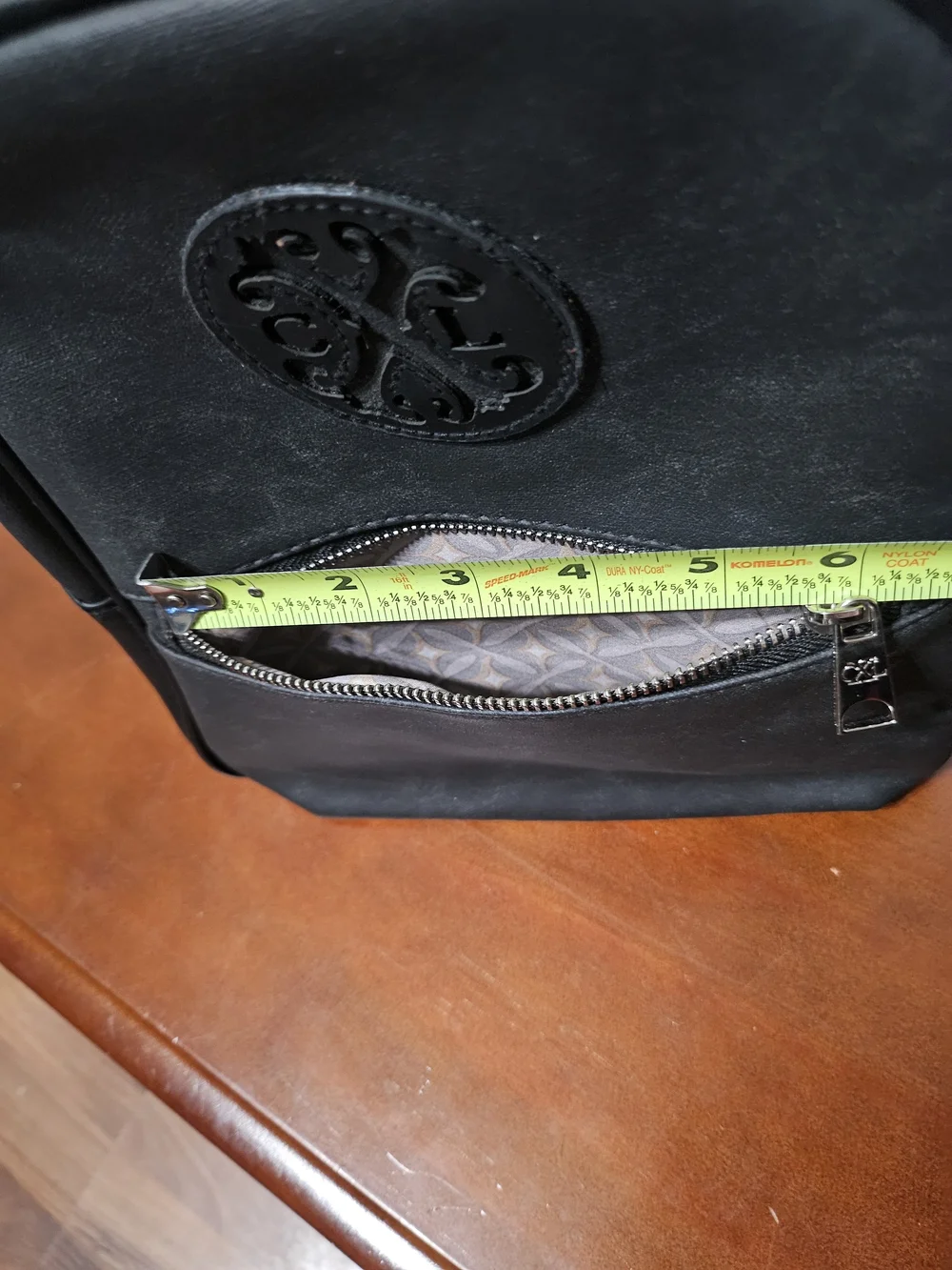Christian Lacroix Black Mini Backpack with Embossed Crest